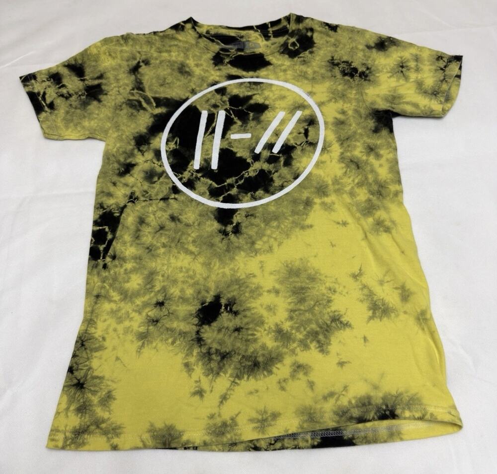 Twenty One Pilots Trench Tour Yellow Black Tie Dye 21 Logo T Shirt Size Small